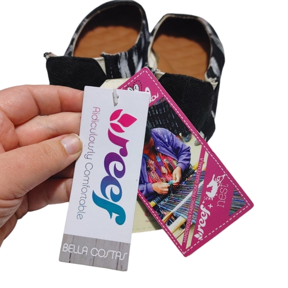 Reef Bella Costas Black & White Cushioned Ballet Flats Women's Size 7 NWT - Picture 7 of 12